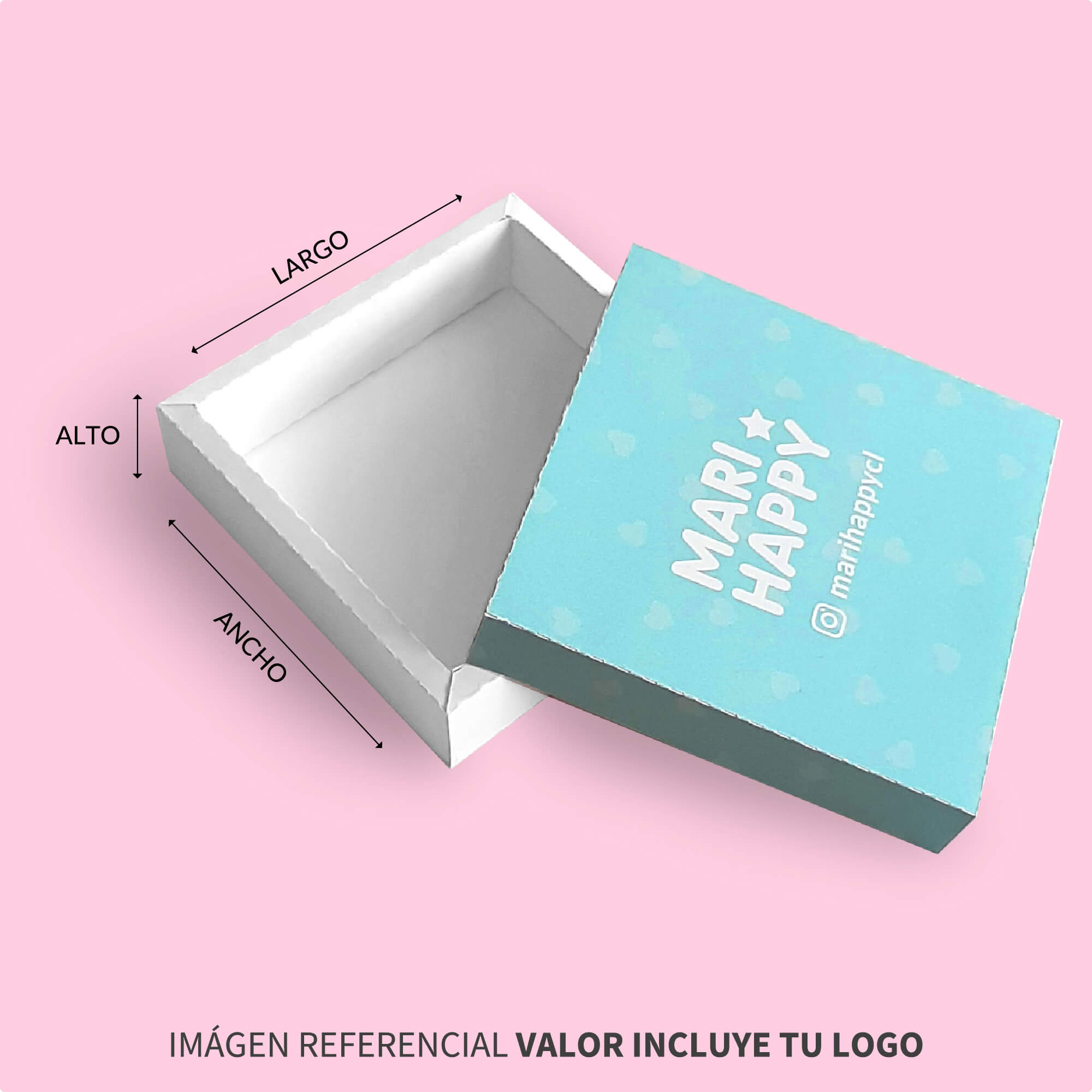 Caja Cuadrada con tapa simple 8x8x2cm