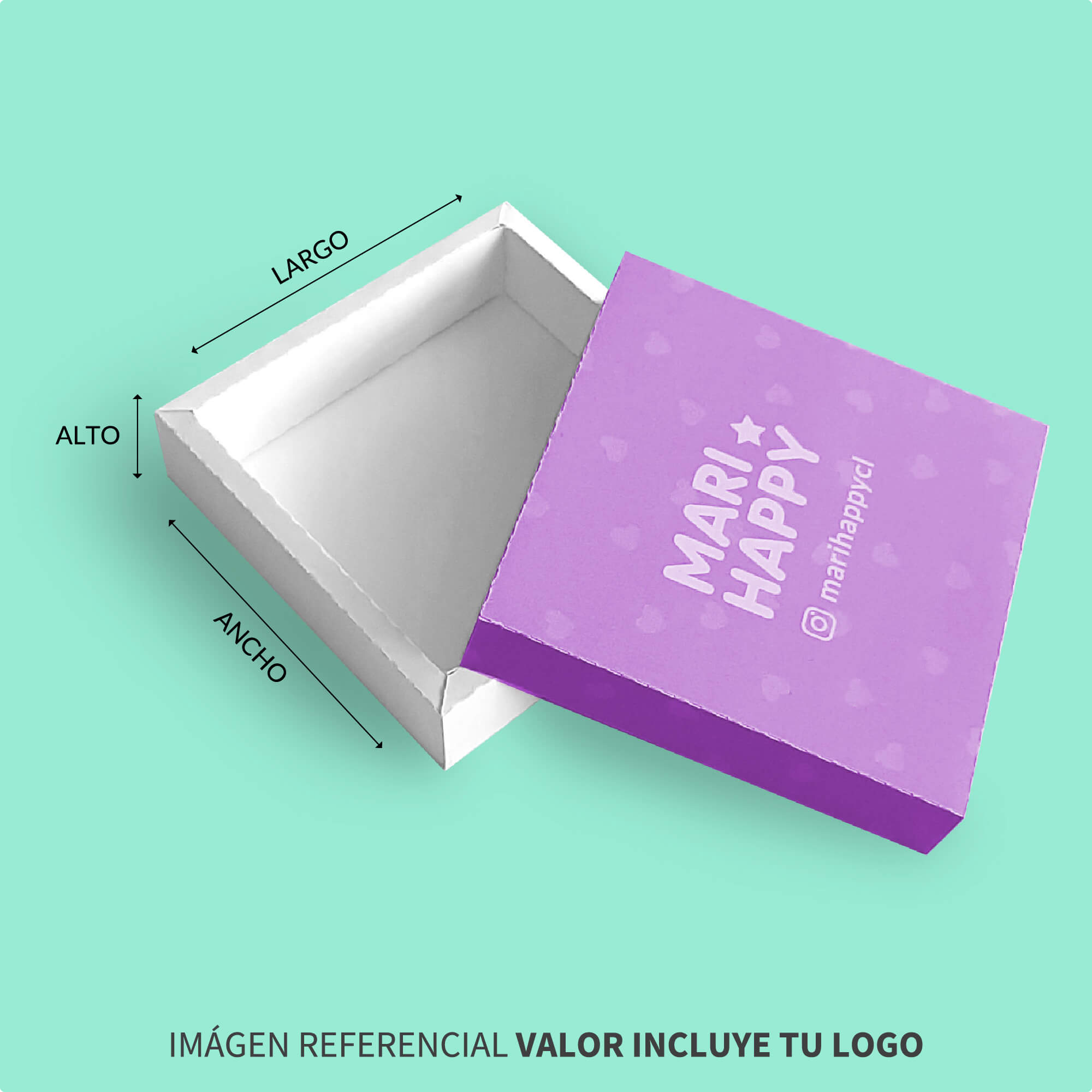 Caja Cuadrada con tapa simple 9x9x2cm