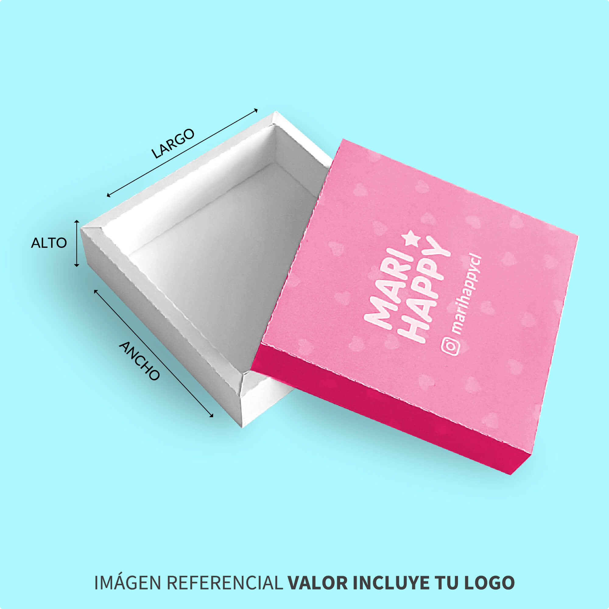 Caja Cuadrada con tapa simple 10x10x2cm