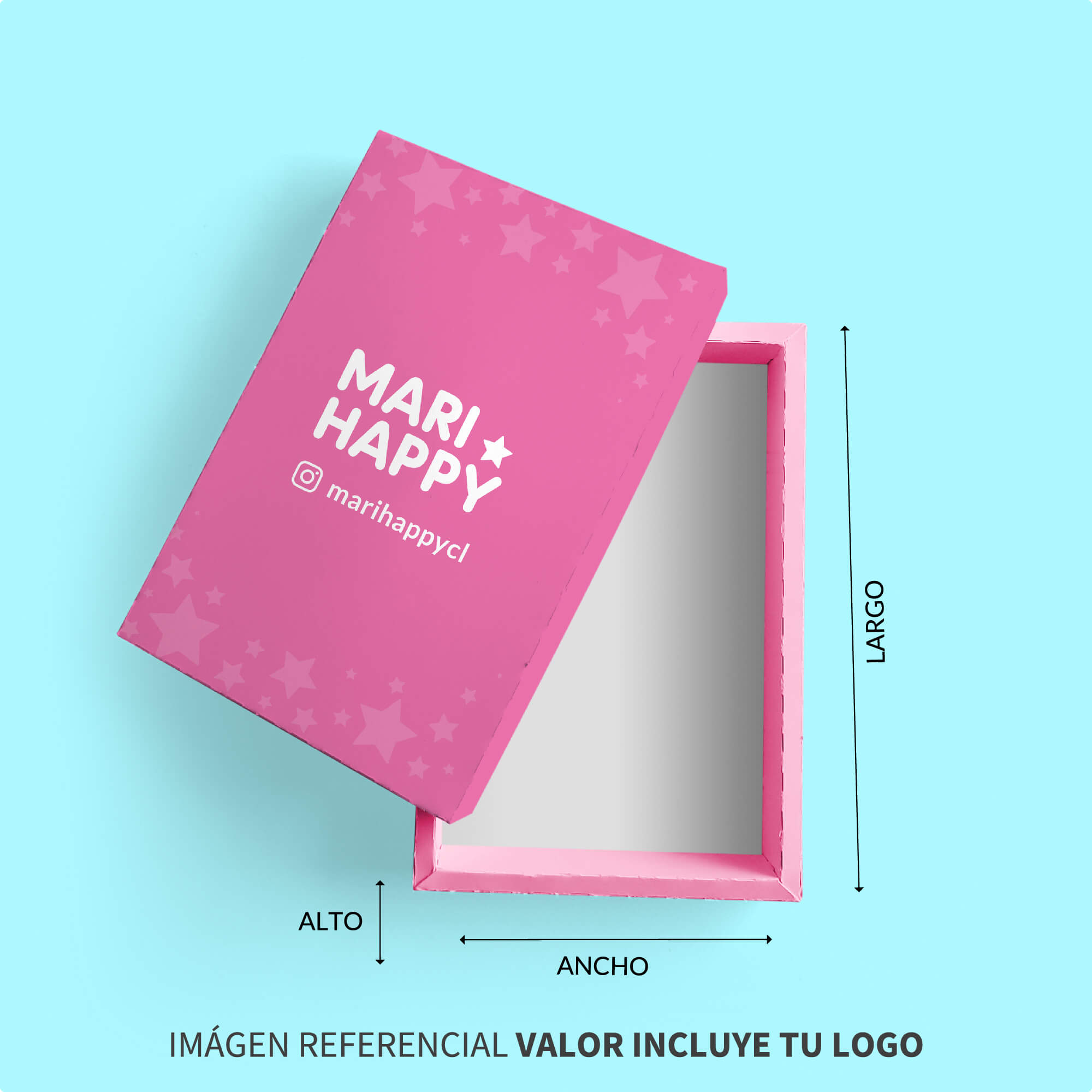 Caja rectangular con tapa simple Plus 9x14x2cm