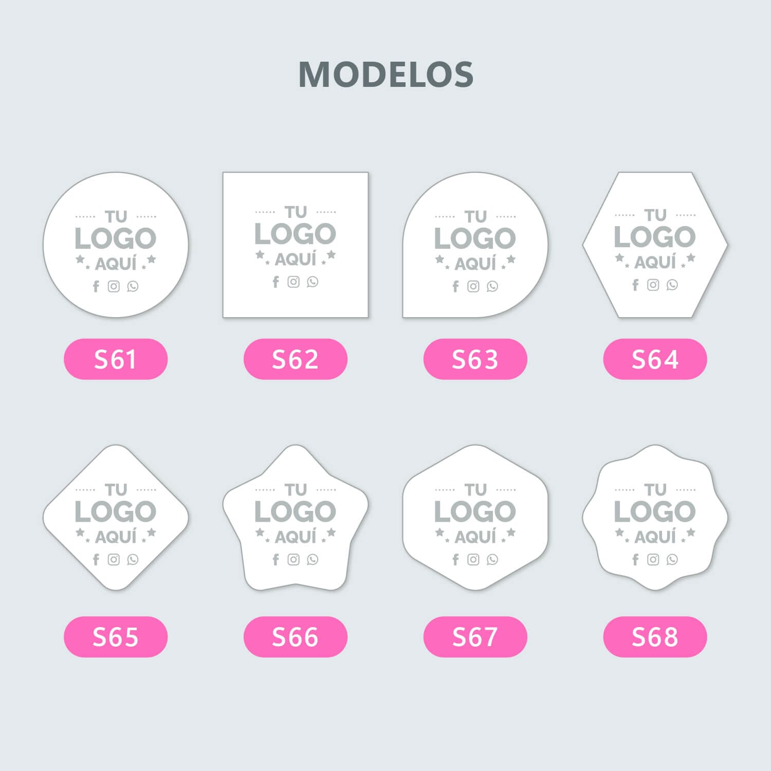 Stickers 6x6cm con foil