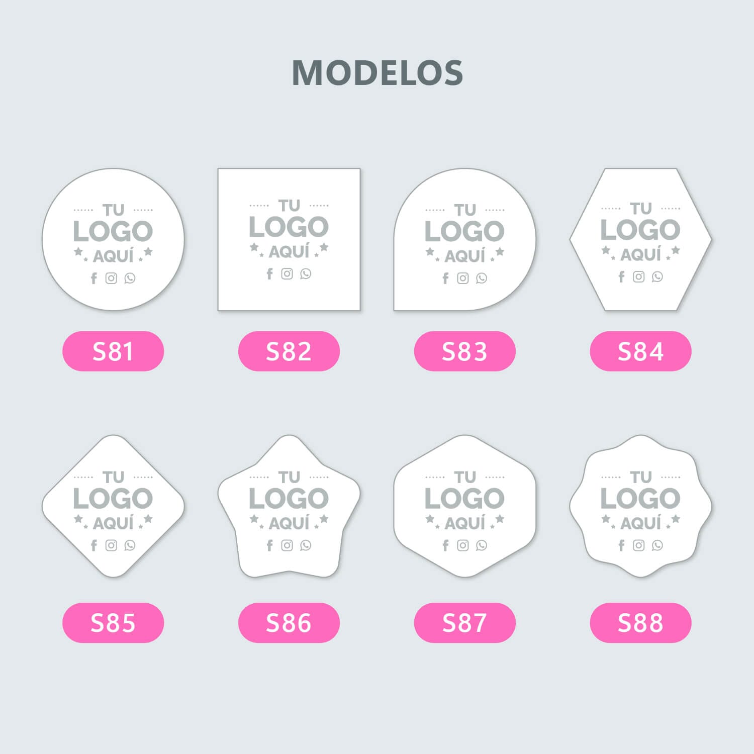 Stickers 8x8cm con foil