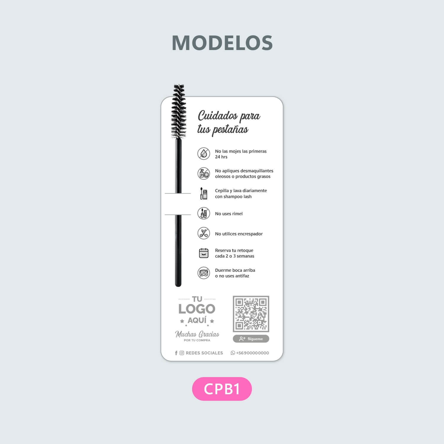 Tarjetas de cuidados para pestañas 6x13cm - Imagen 4