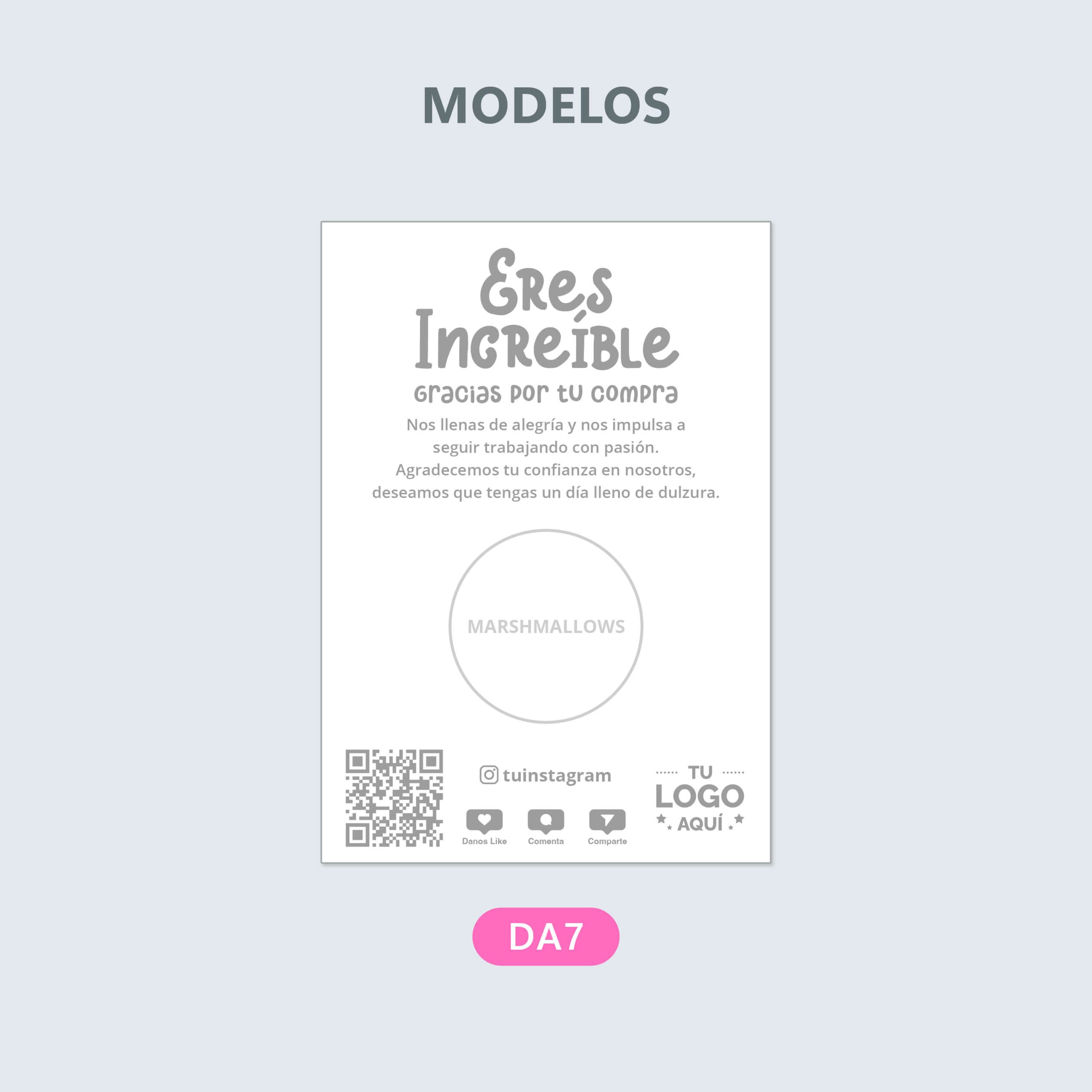 Tarjetas 10x7cm, una cara + Marshmallows - Imagen 2