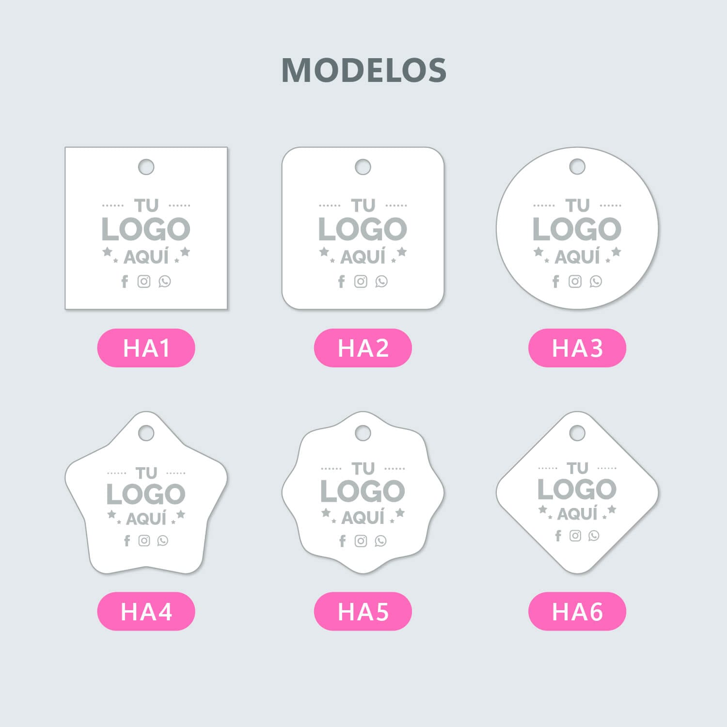 Etiquetas colgantes 5x5cm