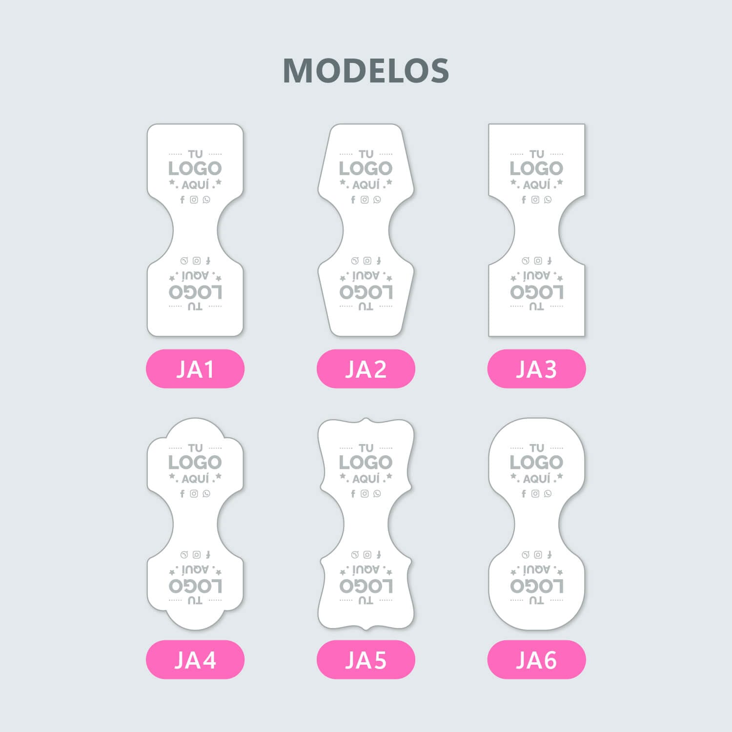 Etiquetas para collar y aros 4,5x10cm