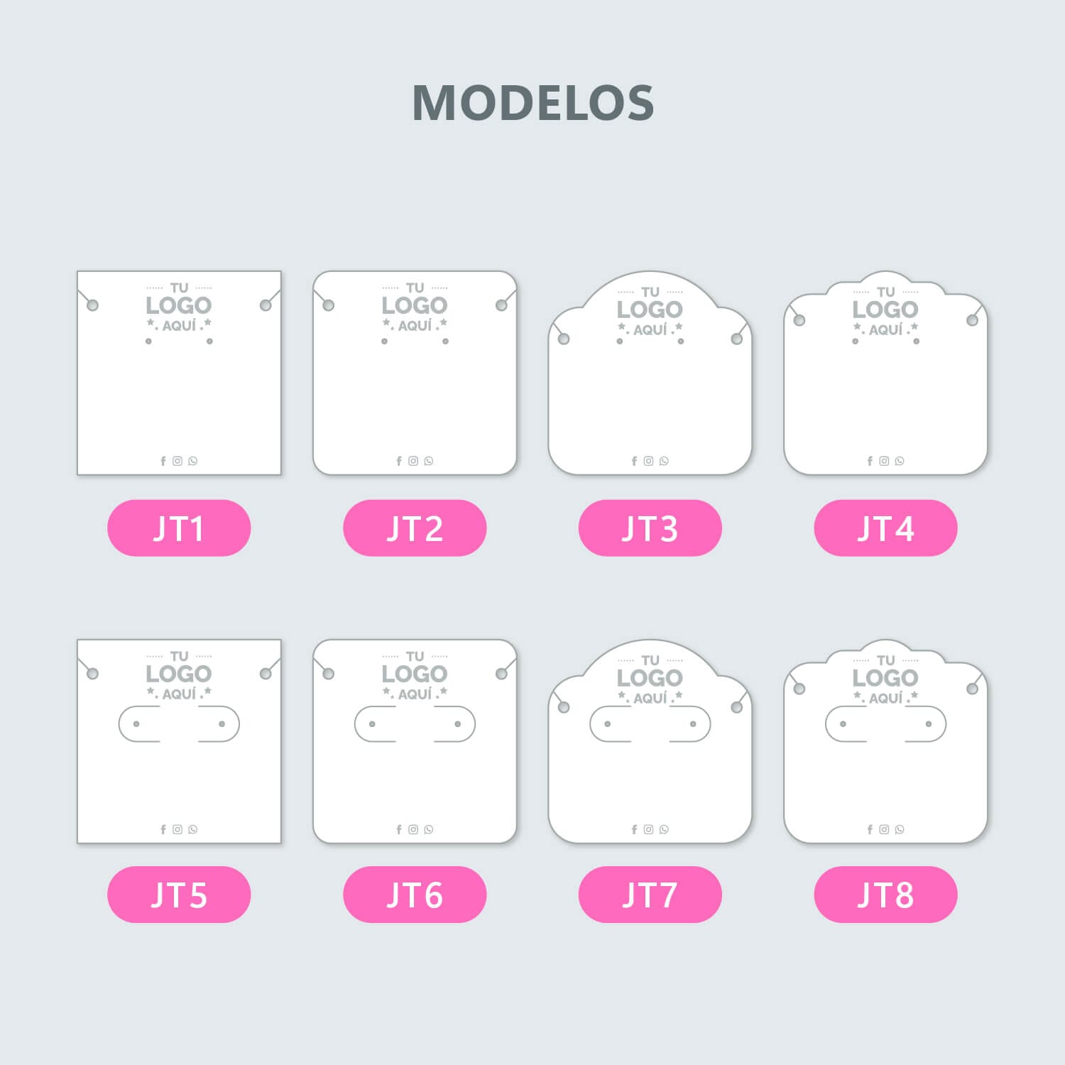 Etiquetas para aros y collar 9x9cm