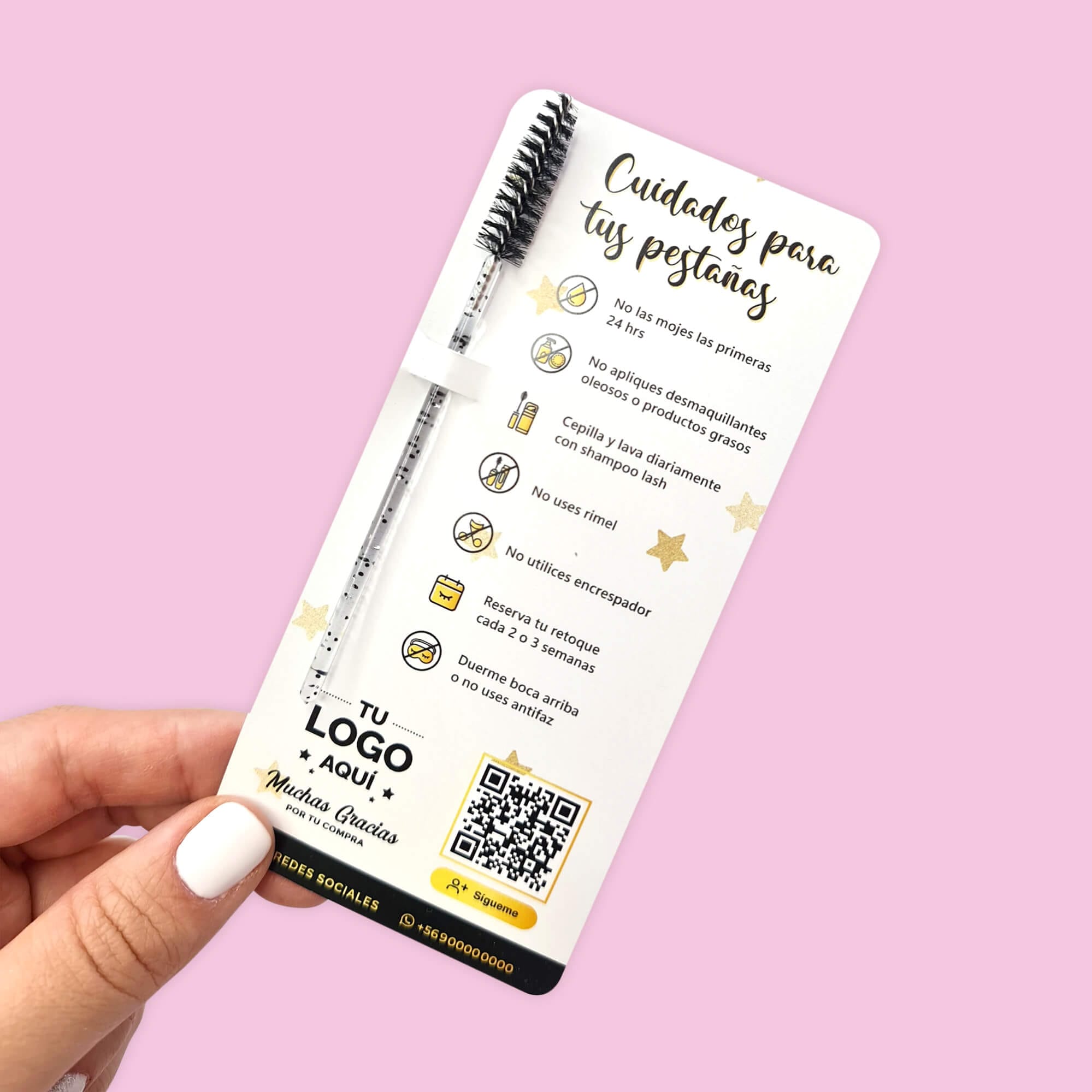 Tarjetas de cuidados para pestañas 6x13cm - Imagen 2