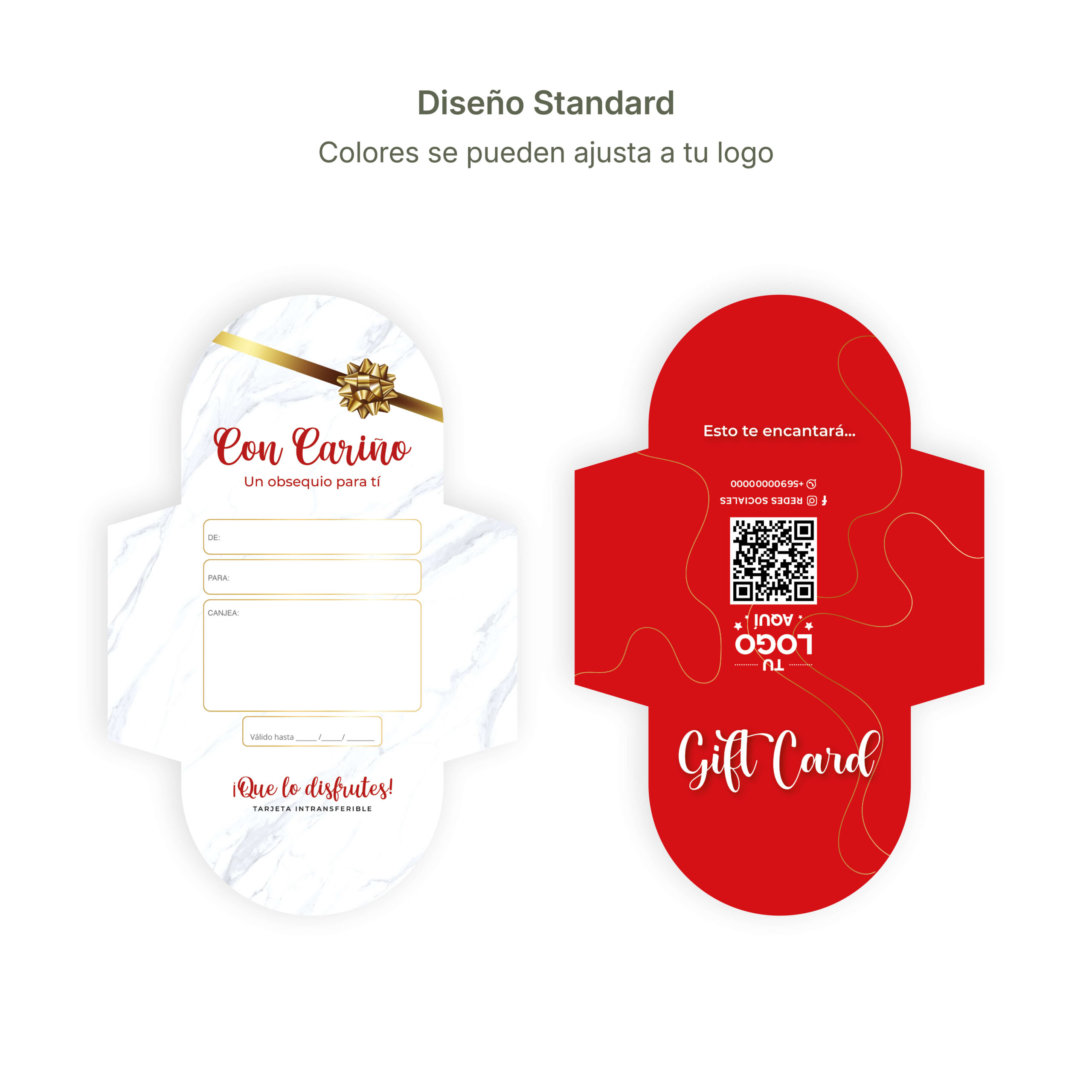 Gift Card Desplegable 8x8cm Navideña - Imagen 2