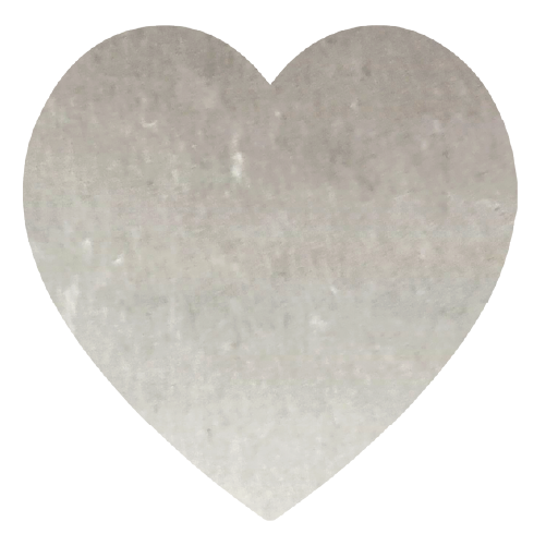 Plateado Corazón 2,5cm